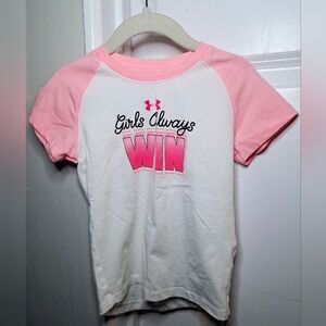 Under Armour 'Girls Always Win' Short Sleeve Tee (4T)